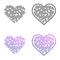 Fingerprint vector style illustration of heart.