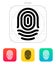 Fingerprint whorl type icon.