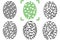 Fingerprints or fingertip prints identification scanner and biometric id trace. Fingerprint Icon. Fingerprint