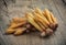 Fingerroot herb on wood background