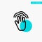 Fingers, Gestures, Hand, Interface, Multiple Touch turquoise highlight circle point Vector icon