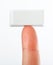 Fingertip and empty rectangular key