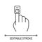 Fingertip pulse oximeter linear icon