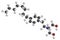 Fingolimod multiple sclerosis (MS) drug molecule