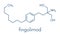 Fingolimod multiple sclerosis MS drug molecule. Skeletal formula.