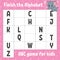 Finish the alphabet. ABC game for kids. Education developing worksheet. Grey elephant. Learning game for kids. Color activity page