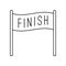 Finish banner line icon