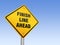 Finish line ahead road sign 3d illustration