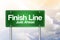 Finish Line, Just Ahead Green Road Sign