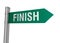 Finish road sign 3d illustration