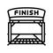 finish vehicle speed auto line icon vector illustration