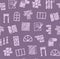 Finishing materials, construction, seamless pattern, pencil hatching, purple, color, vector.