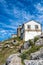 Finisterre Cape Lighthouse, Costa da Morte, Galicia, Spain. End of Saint James Way