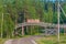 Finland - August 1, 2018. Ukkohalla Ski Resort is located in Central Finland, the Kainuu region. Information sign at the entrance