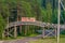 Finland - August 1, 2018. Ukkohalla Ski Resort is located in Central Finland, the Kainuu region. Information sign at the entrance