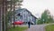 Finland - August 19, 2018. Ukkohalla Ski Resort is located in Central Finland. A cozy picturesque cottage in the middle of an