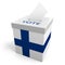 Finland election ballot box for collecting votes