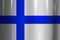 Finland Flag Metallic Texture Abstract Background