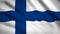 Finland flag Motion video waving in wind. Flag Closeup 1080p HD  footage