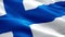 Finland Flag Wave Loop waving in wind. Realistic Finnish Flag background. Finland Flag Looping Closeup 1080p Full HD 1920X1080 foo