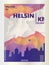 Finland Helsinki skyline city gradient vector poster