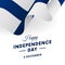 Finland Independence Day. 6 December. Waving flag in heart. Vector illustration.