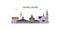 Finland, Lapland tourism landmarks, vector city travel illustration