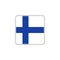Finland national flag flat icon