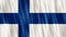 Finland National Flag. Seamless loop animation closeup waving.