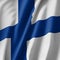 Finland National  flag waving in the wind illustration