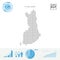 Finland People Icon Map. Stylized Vector Silhouette of Finland. Population Growth and Aging Infographics