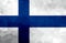 Finland polygonal flag. Mosaic modern background. Geometric design