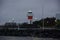 Finland, port Pori, old lighthouse, landscape with lights