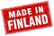 Finland red grunge made in stamp
