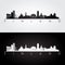 Finland skyline and landmarks silhouette