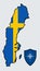 Finland and Sweden joining NATO concept background. Flags of Finland, Sweden and NATO. Dhaka, Bangladesh - May 16, 2022. The North