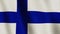 Finland waving flag closeup for democracy - seamless video animation