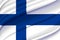 Finland waving flag illustration.