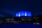 The Finlandia Hall illuminated at night