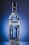 Finlandia vodka on blue gradient background.