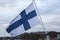 Finnish flag aboard the Gabriella cruise ferry in the port of Stockholm