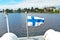 Finnish flag on wind