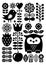 Finnish inspired folk art pattern - Scandinavian, Nordic style - monochrome