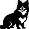 Finnish Lapphund Black Silhouette Generative Ai