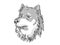 Finnish Lapphund Dog Breed Cartoon Retro Drawing