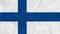 The Finnish national flag with a subtle creased fabric texture
