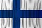 Finnish realistic flag vector illustration. Finland independence