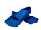 Fins are isolated on a white background. Flippers. Open toe and closed heel for professional swimming and training