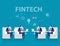 Fintech. Business team and in financial internet technology. Investment marketing Startup Plan. Concept business vector
