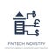 fintech industry icon. Trendy flat vector fintech industry icon